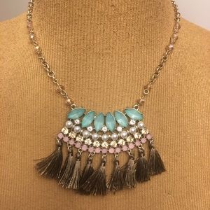 Fringe and Jewel Necklace